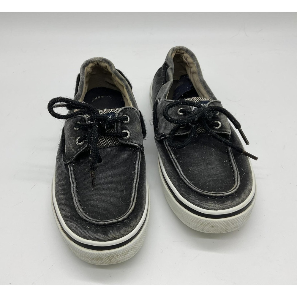 Sperry Shoes Mens 8.5 Gray Canvas Boat Top-Sider Memory Foam Lace Up Casual